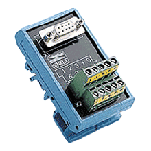 DB9 DIN-rail Wiring Board