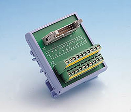 20-pin DIN-rail Flat Cable Wiring Board