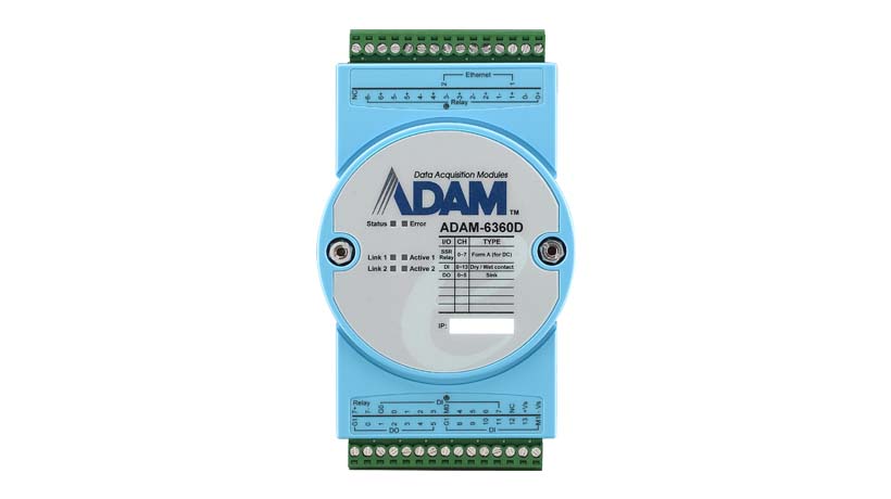 8Relay(PhotoMOS SPST)/14DI/6DO IoT Modbus/OPC UA Ethernet Remote I/O