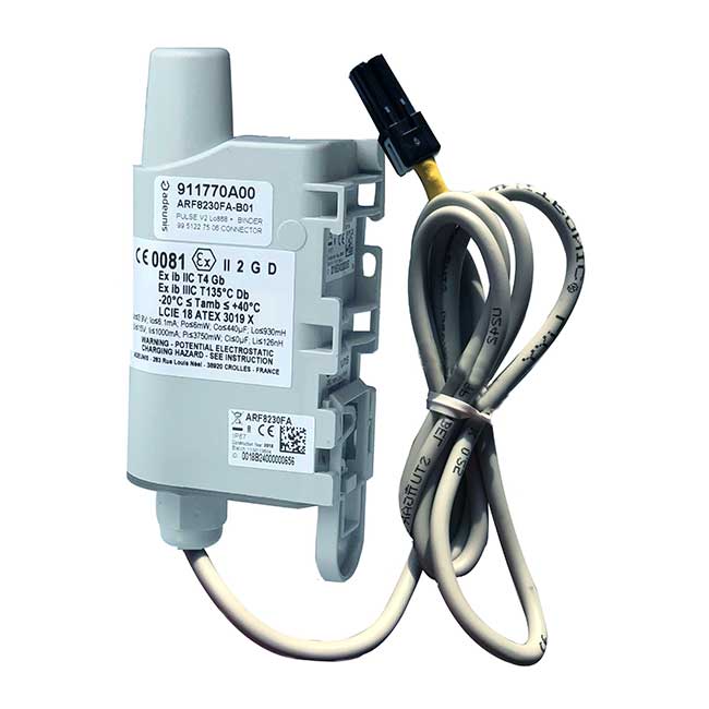 PULSE v4 ATEX II 2 G D - LoRaWAN EU863-870 + GAZPAR Soldered battery ATEX II 2 G D / Ex ib IIC T4 Gb / Ex ib IIIC T135°C Db / -20°C<=Ta<=40°C