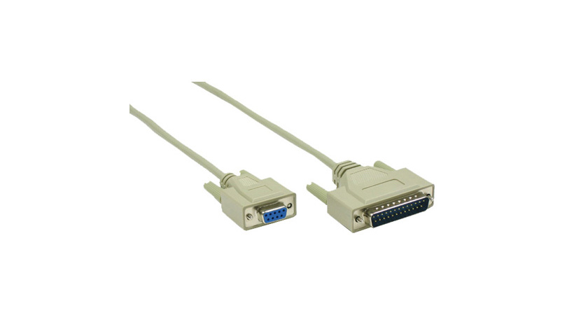 Serial Cable, DB25 M to DB9 F, 1.8 m / 6 ft