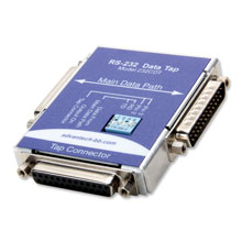 Serial Data Tap, RS-232, DB25 M to DB25 F plus DB25 F Monitor