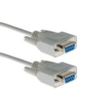 Serial Cable, RS-232 Null Modem, DB9 F / F, 0.9 m / 3 ft