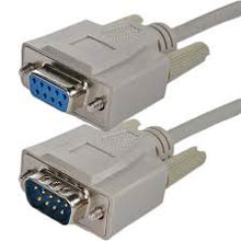 Serial Cable, RS-232 Null Modem, DB9 M / F, 3.05 m / 10 ft