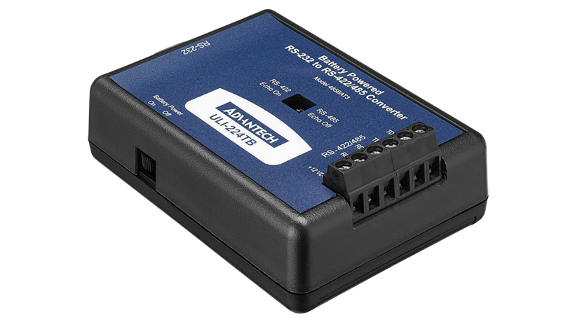 ULI-224TB - RS-232 (DB9 Female to RS-422/485 (TB) Converter, Battery Powered