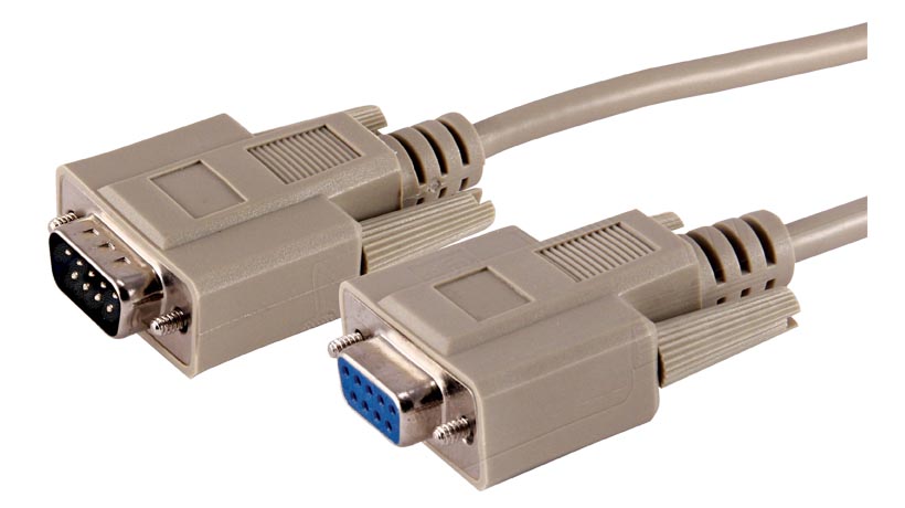Serial Cable, RS-232 DB9 M to DB9 F,  7.6 m / 25 ft