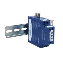 Serial Converter, RS-232 TB to MM Fiber ST (Inverted), Ind. DIN