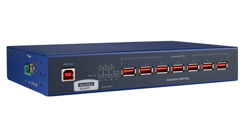 ULI-417I USB 2.0 Hub, 7 Port, Industrial