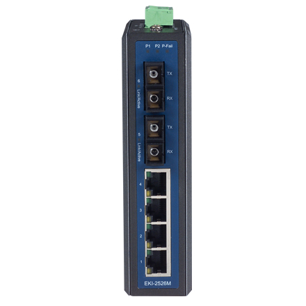 4+2 SC Multi-mode Unmanaged Ethernet Switch