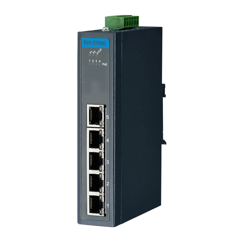 5FE Unmanaged Ind. PoE Switch W/T
