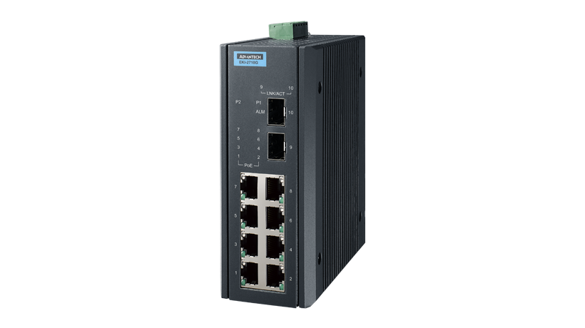 8GE PoE +2G SFP Ind. Unmanaged Switch