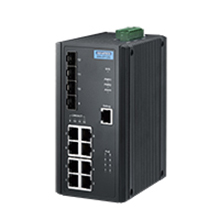 12 Port Gigabit Unmanaged Ethernet Switch with 8 PoE+ port,-40~75℃,48VDC