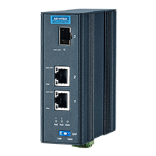 Gigabit Media Converter SFP with 2x PoE 802.3at