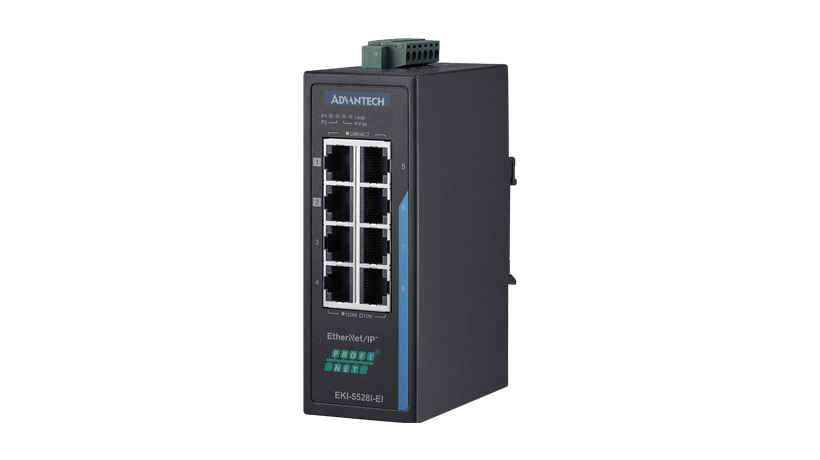 8 10/100Mbps Lite Managed Ethernet Switch support EtherNet/IP,-40~75℃