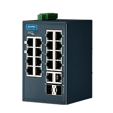 16FE+2G  Ind. Switch with Modbus TCP/IP, W/T.