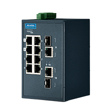 8FE+2G Ind. Switch with Modbus TCP/IP, W/T