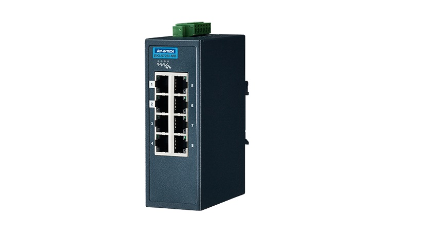 8GE Ind. Switch with Modbus TCP/IP, W/T.