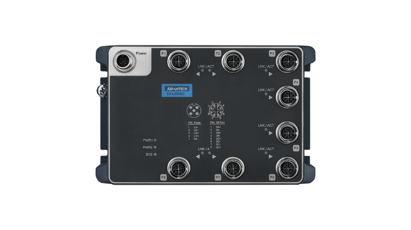 EN50155 M12 8GE UnManaged SW, 24~110VDC