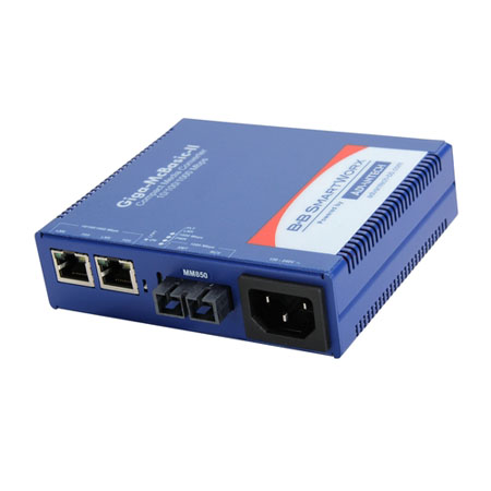 Standalone  Media Converter, 1000Mbps, Multimode 850nm, 550m, SC, AC adapter (also known as Giga-McBasic 856-30601)