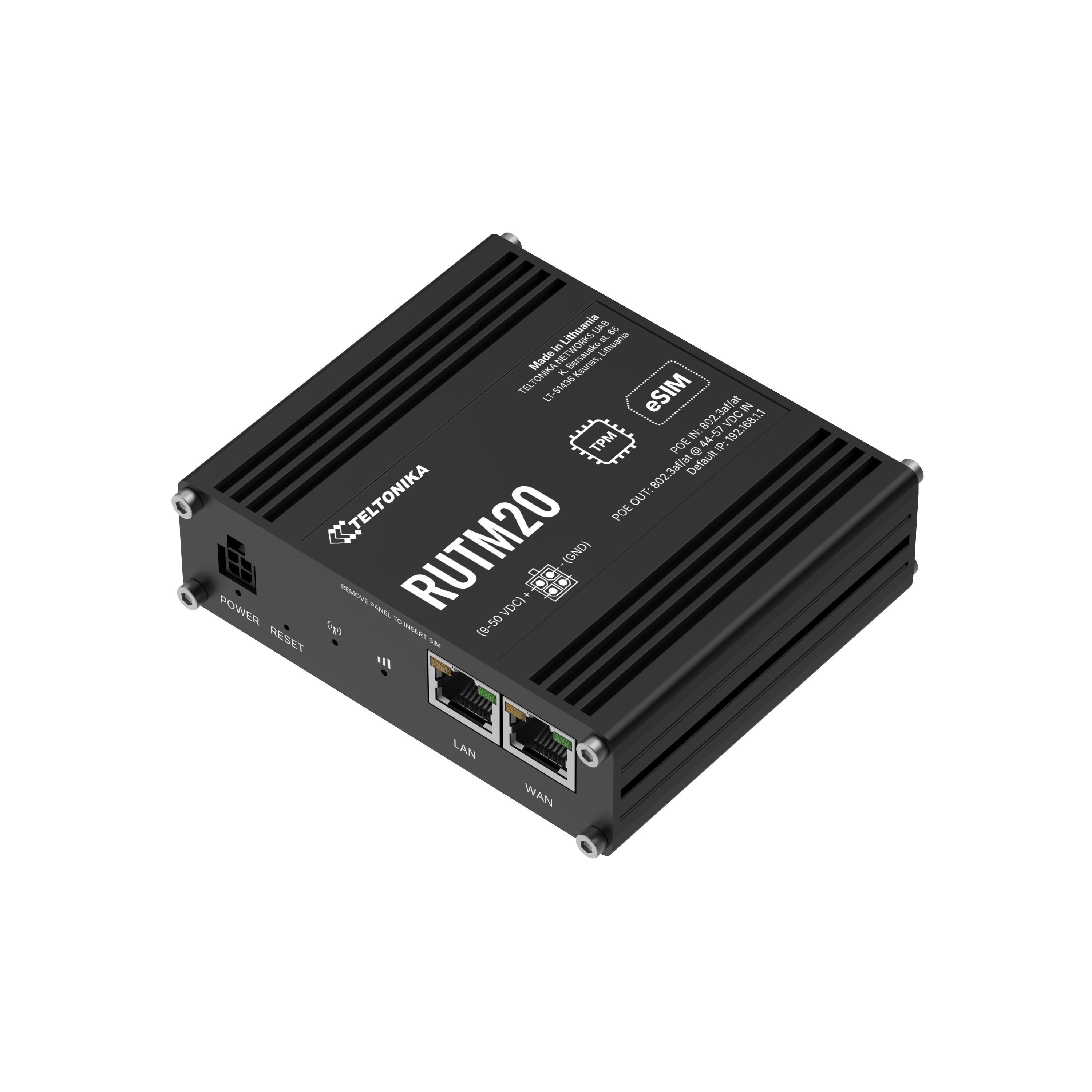 RUTM20 - COMPACT 5G ROUTER, GLOBAL MODEM, DUAL SIM/ESIM & POE