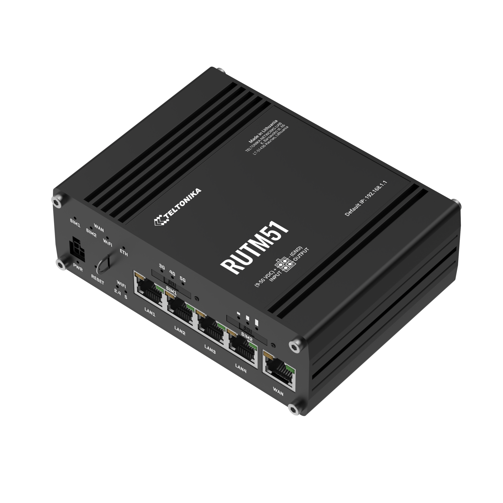 RUTM51 - INDUSTRIAL 5G ROUTER WITH DUAL SIM, 4G CAT12 & FAILOVER