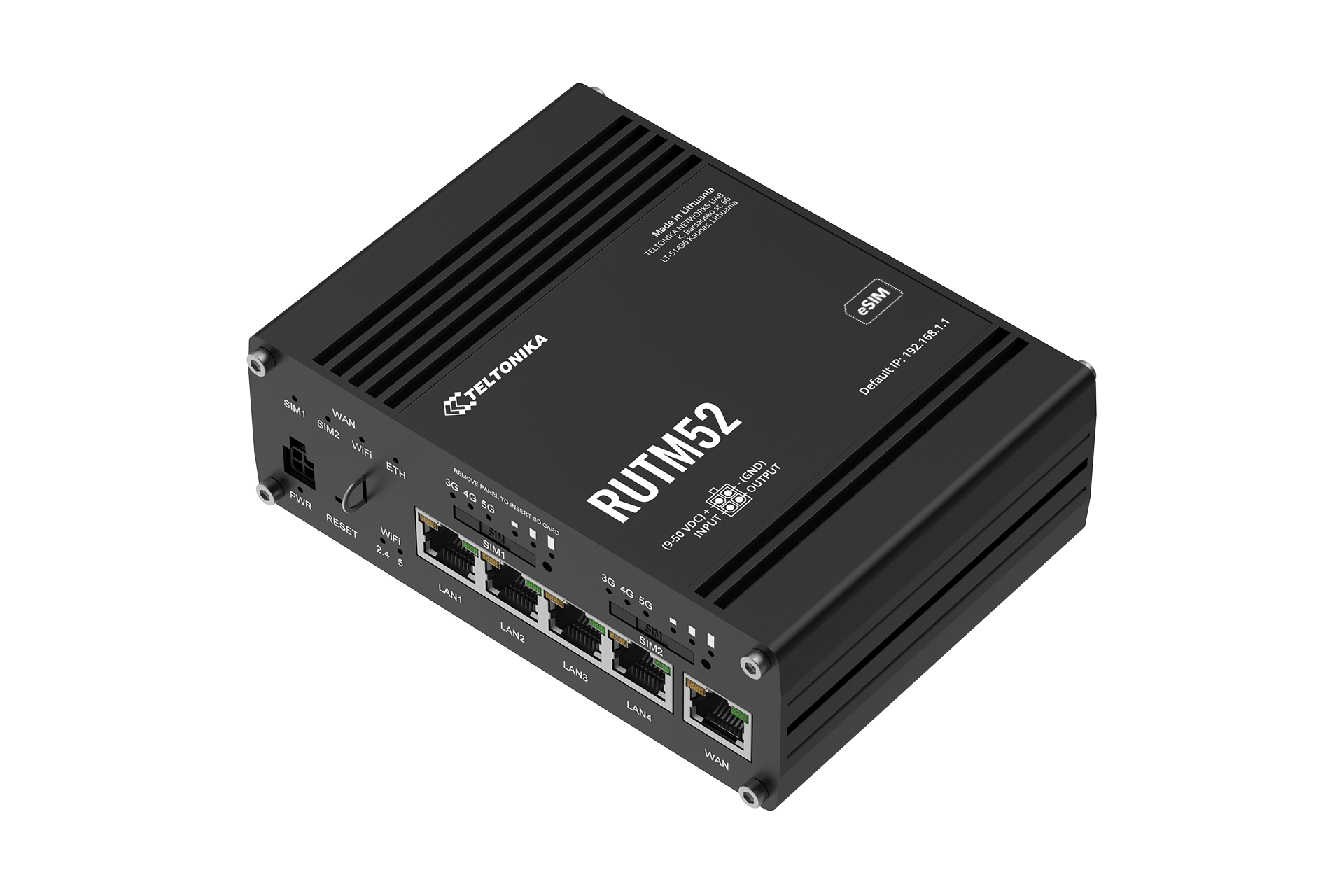 RUTM52 - DUAL 5G ROUTER WITH DUAL MODEM, PLUS 4G CAT20 FALLBACK