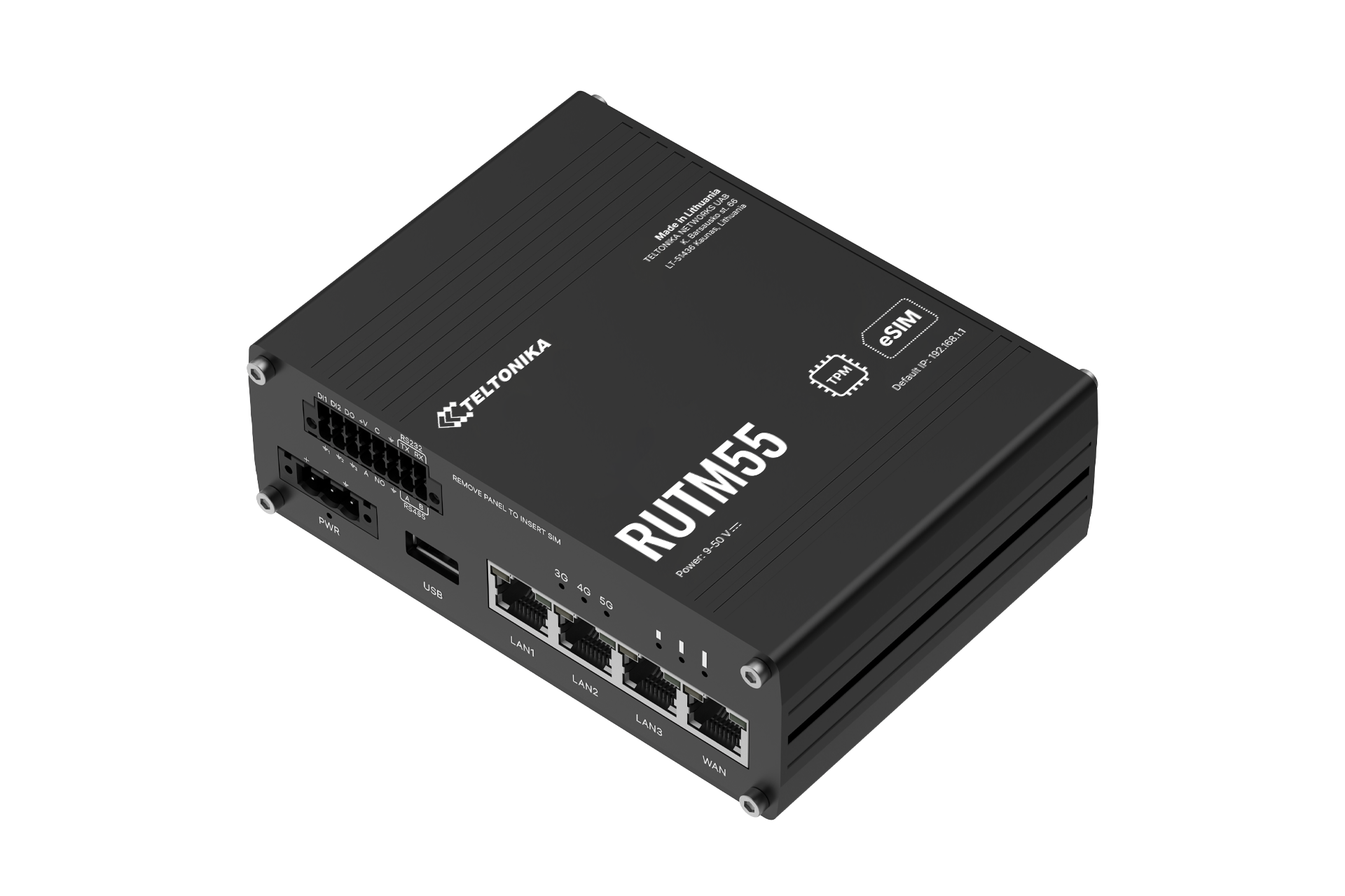 RUTM55 - 5G INDUSTRIAL ROUTER WITH DUAL SIM, SERIAL & FAILOVER