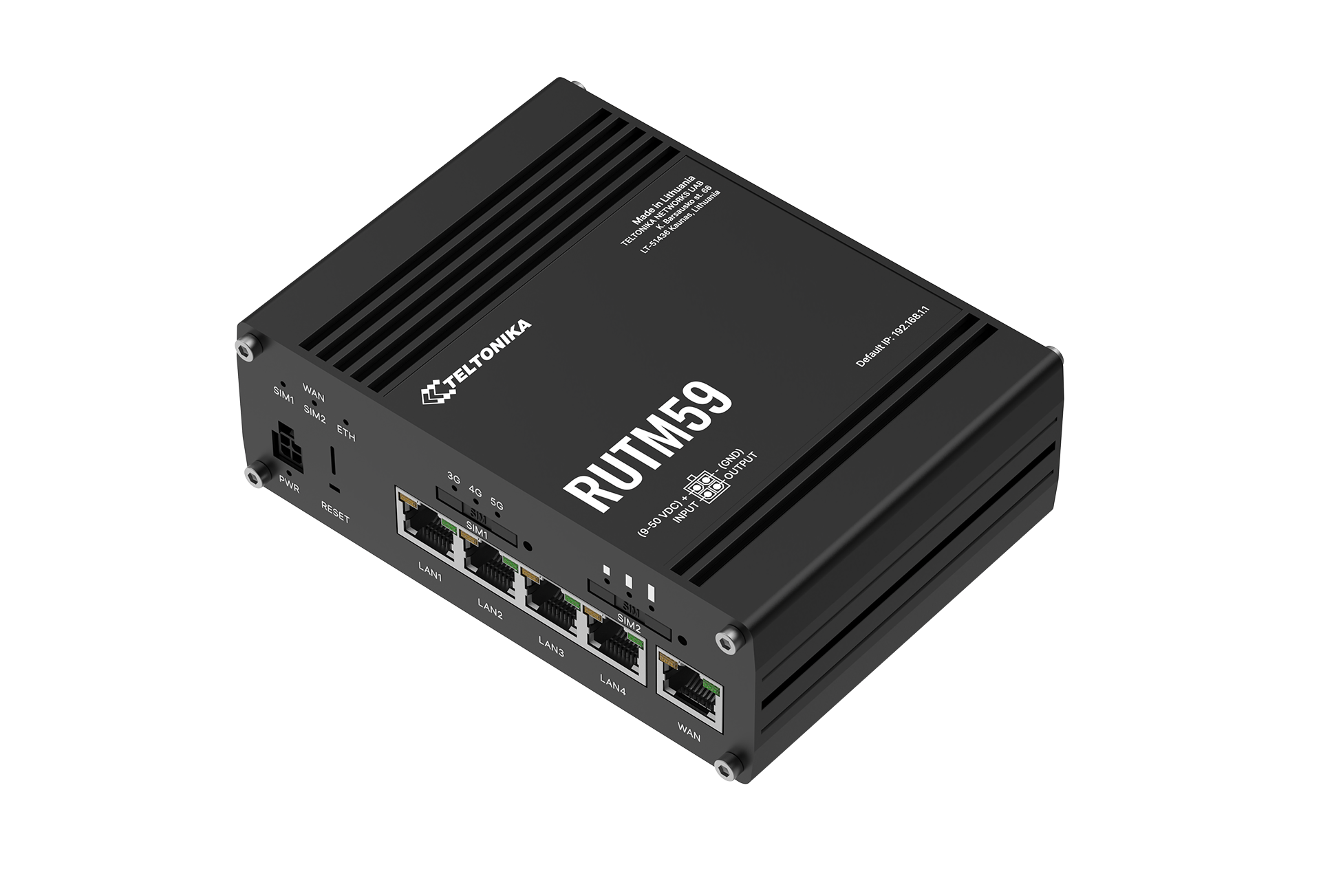 RUTM59 - 5G CELLULAR ROUTER DUAL SIM, 4G CAT19 & FAILOVER (SA/NSA)