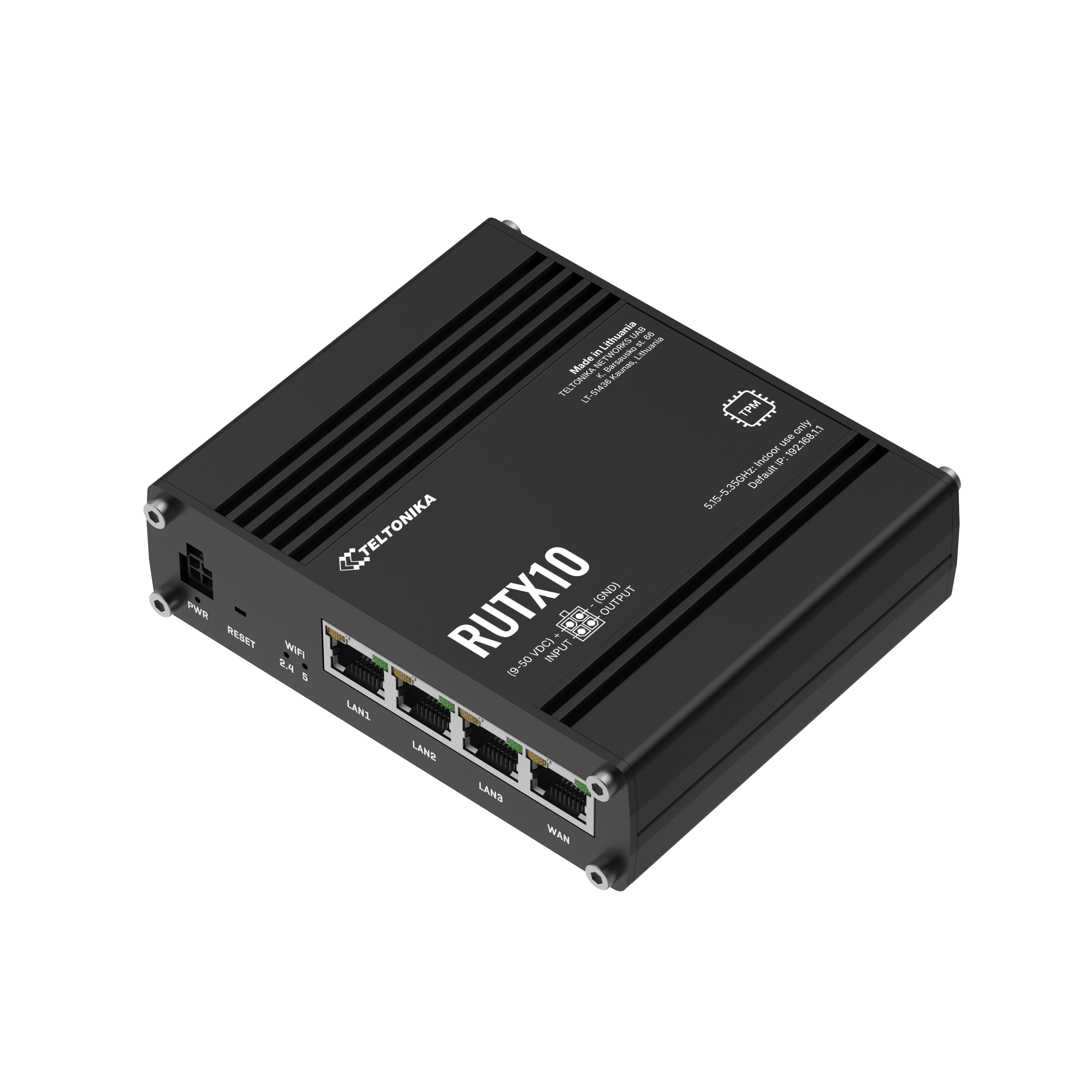 RUTX10 - Industrial Cellular Router. 5 x Ethernet ports