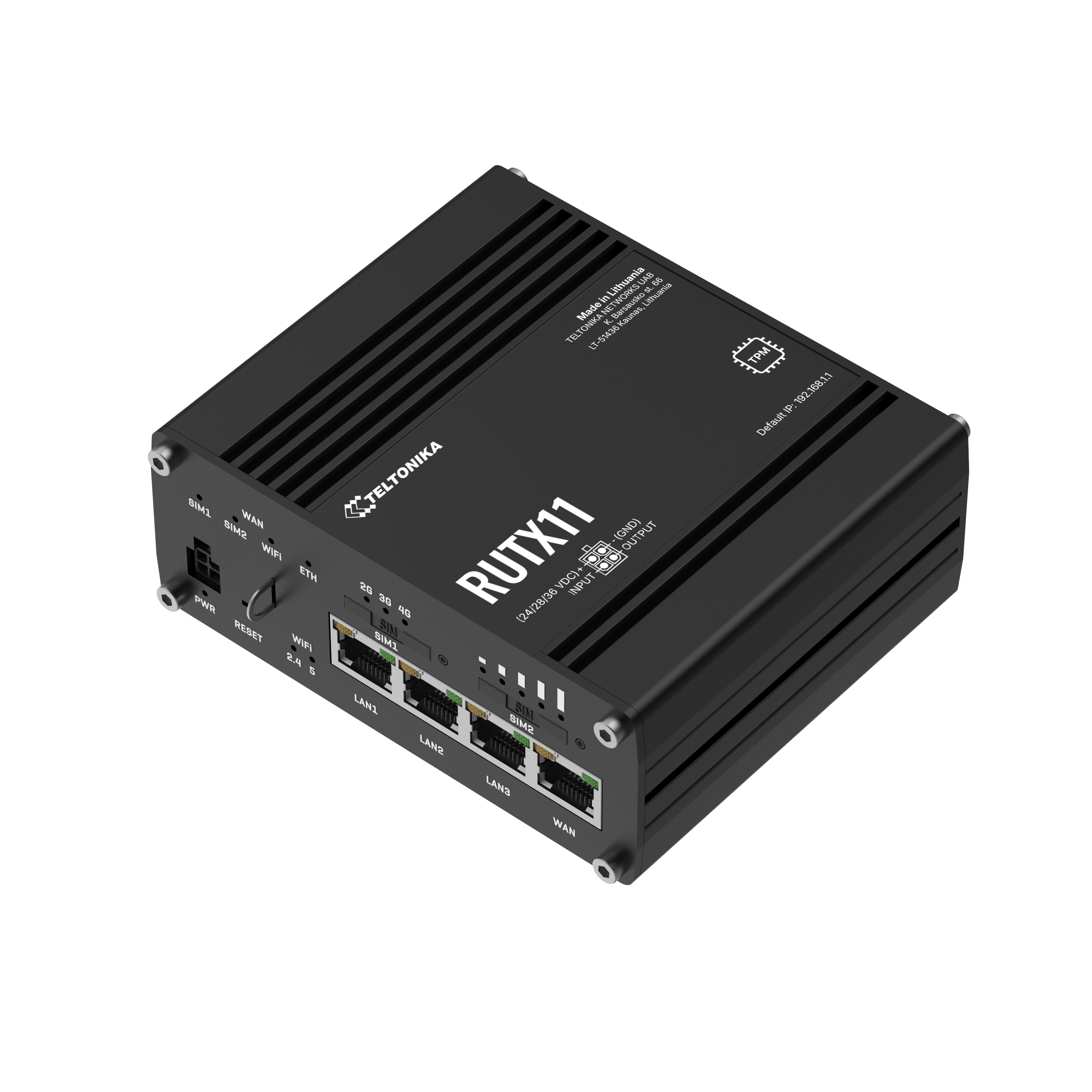 RUTX11 - Industrial Cellular Router. Mobile 4G/LTE (Cat 6), 3G