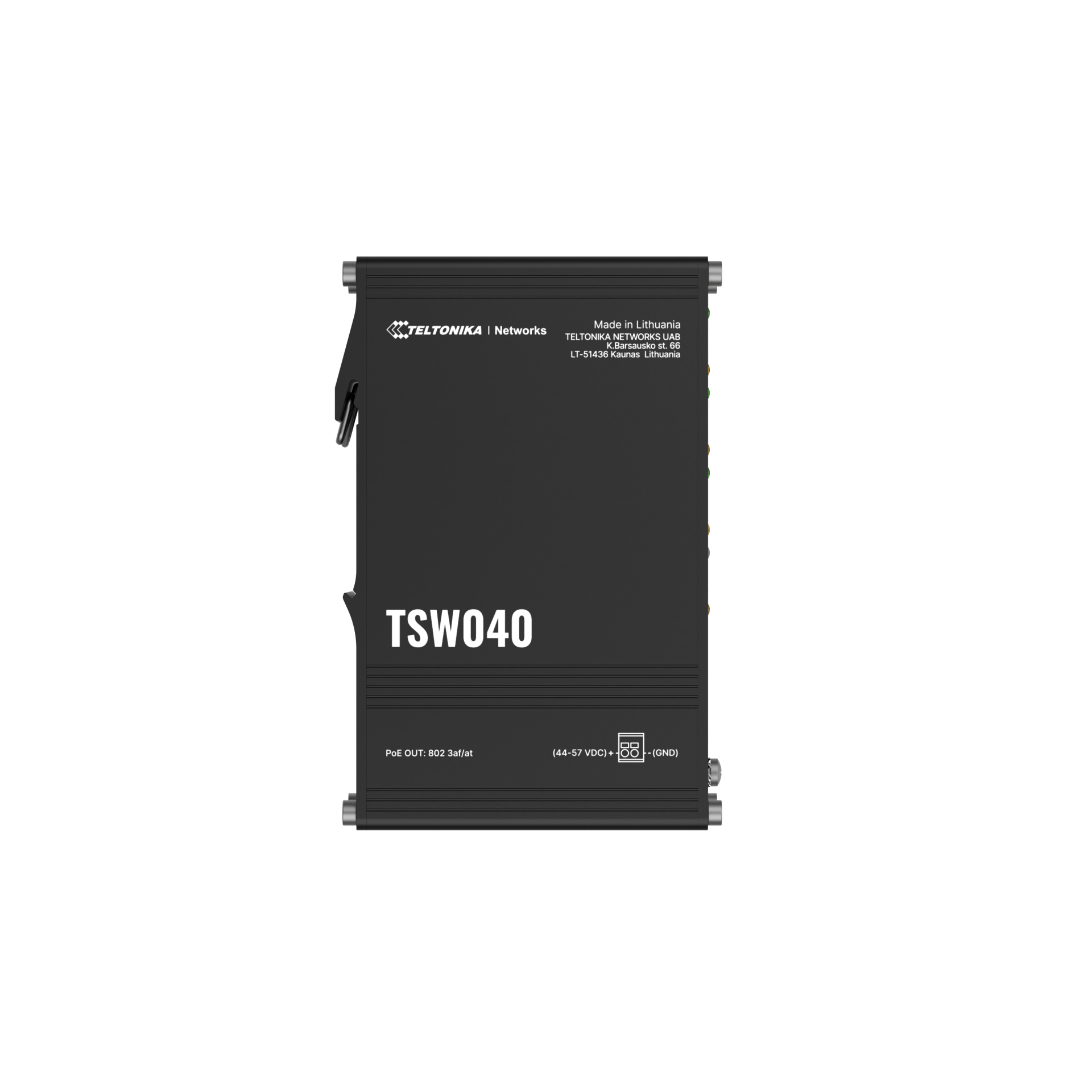 TSW040 - 8 PORT POE+ SWITCH & DIN RAIL MOUNT